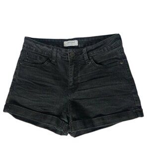 Just USA Authentic Originals Denim Booty Shorts Small Charcoal Wash Cuffed